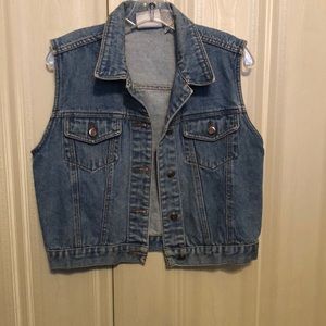 Vintage Bill Blass denim Jean vest.